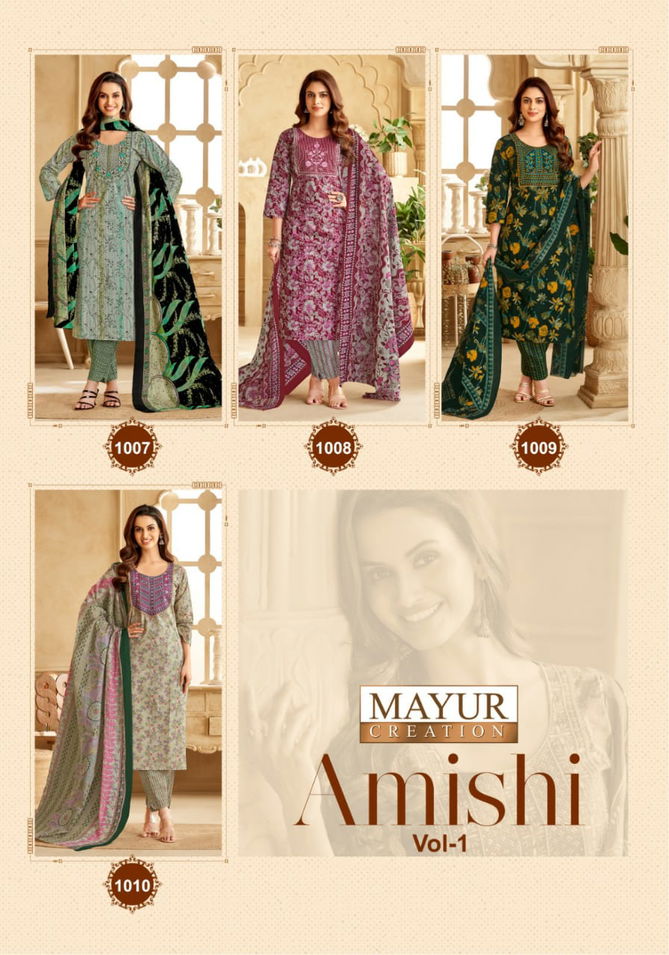 Amishi Vol 1 By Mayur Cotton Printed Dress Material Wholesalers In Delhi